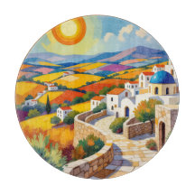 Mediterranean Village Painting