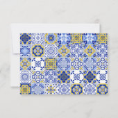 Mediterranean Wedding Style with Italian Tiles RSVP Kaartje (Achterkant)