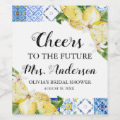 Méditerranée future Mme Fête des mariées Étiquette (Étiquettes simples)