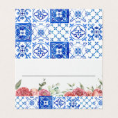 Méditerranée Italie Floral Rose Cartes de Place (Outside Unfolded)