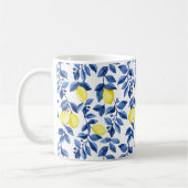 Mediterrenean Citrus Lemon pattern Koffiemok (Links)