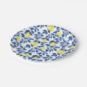 Mediterrenean Citrus Lemon pattern Papieren Bordje (Gekanteld)
