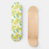 Mediterrenean Citrus Lemon pattern Skateboard (Voorkant)