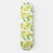 Mediterrenean Citrus Lemon pattern Skateboard (Voorkant)