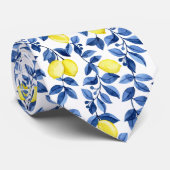 Mediterrenean Citrus Lemon pattern Stropdas (Opgerold)