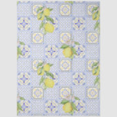 Mediterrenean Citrus Lemon pattern Tissuepapier (Voorkant)