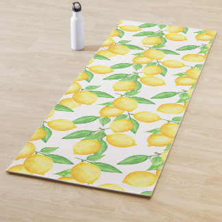 Mediterrenean Citrus Lemon pattern Yogamat