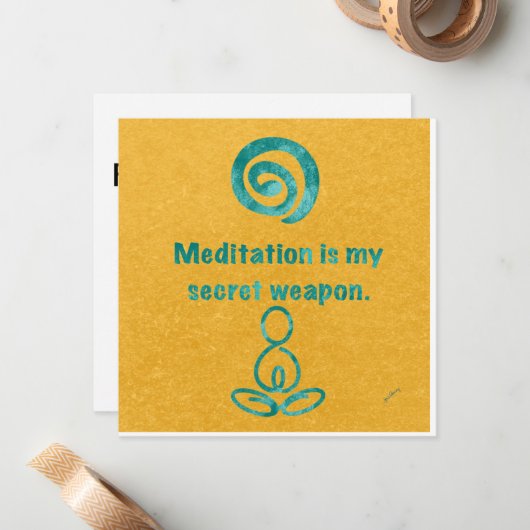 Méditez une carte à note plate (Devant/Arrière en situation)