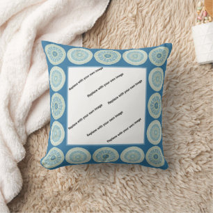 Meditheraans blauw en groen lijst kussen