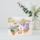 Meditteranese villa briefkaart (Staand voorkant)