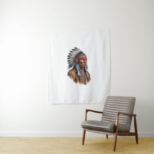 Medium (50 "x 60") Tapestry - Indianen Wandkleed