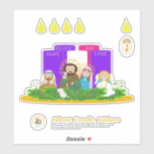 Medium Advent Kaars Stickers (Vel)