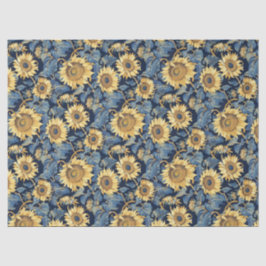 Medium Art Nouveau Zonnebloemen – 10 lb, 17 "x23" Tissuepapier