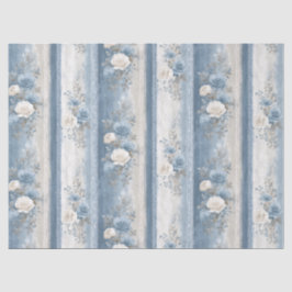 Medium Baby Blauwe Streep & Kant Tissuepapier