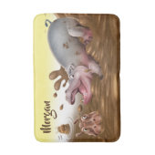 Medium badmat Muddy Hippos (Voorkant Verticaal)