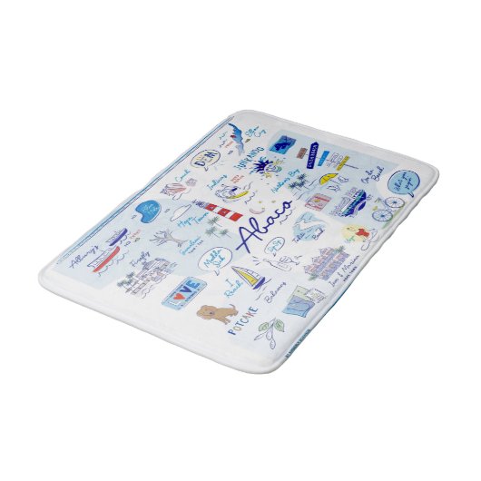 Medium Bath Mat - "The ABC's of Hope Town" (Gekanteld)