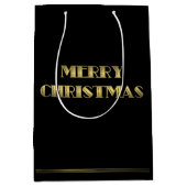 Medium Black Art Deco-kerstcadeaus Medium Cadeauzakje (Voorkant)