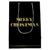 Medium Black Art Deco-kerstcadeaus Medium Cadeauzakje (Achterkant)