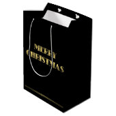 Medium Black Art Deco-kerstcadeaus Medium Cadeauzakje (Achterkant Gekanteld)