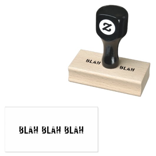 Medium BLAH BLAH Rubber Stamp Rubberstempel (Gestempeld)