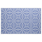 Medium Blue Bunny Rabbit Medallion Pattern Cute Stof (Fat Quarter)