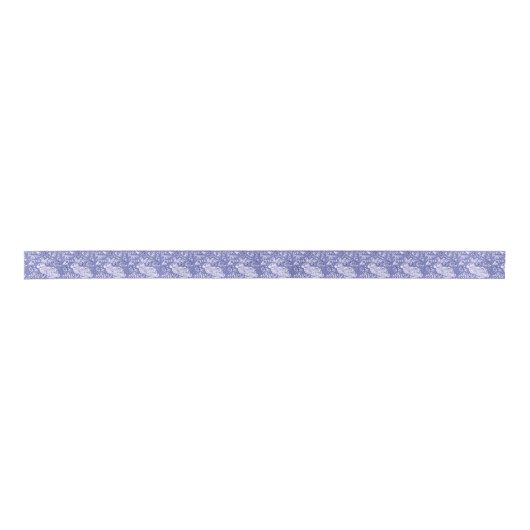 Medium Blue White Bunny Rabbit Bird Tile Elegant Lint (Voorkant)