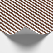 Medium bruin en wit stroperpapier cadeaupapier (Hoek)