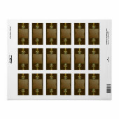 Medium bruin Posies Apothecary Label (Full Sheet)