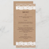 Medium Burlap en kant Menu 2 (Voorkant / Achterkant)