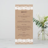 Medium Burlap en kant Menu 2 (Staand voorkant)
