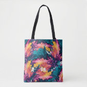 Medium Canvas tas kleur splash voor haar (Voorkant)