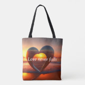 Medium Canvas tas liefde faalt nooit aangepaste te (Achterkant)