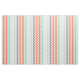 Medium Chevron Stripes Blue Coral Grey Paars Stof