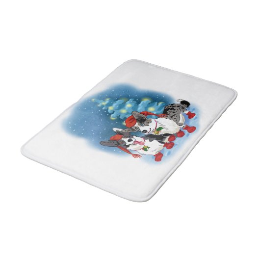 Medium Corgi Kerstmis Badmat (Gekanteld)