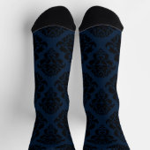 Medium Deep Blue Damask 2 Sokken (Top)