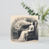 Medium die ectoplasma afgeeft Spookachtige spiritu Kaart (Staand voorkant)