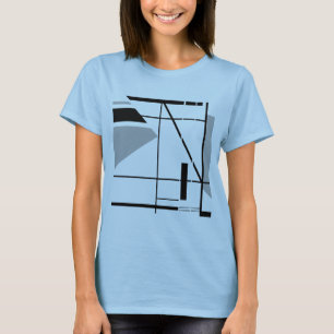 Medium Grijs Zwart Hedendaagse Geometrische MCM Lo T-shirt