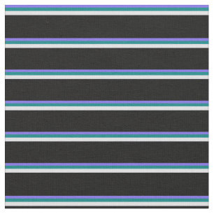 Medium-leistblauw, Blauwgroen, lavender en zwart,  Stof