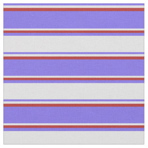 Medium-leistblauw, lavender en rood gekleurd patro stof