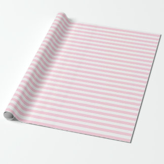 Medium lichtroze en wit strookpapier cadeaupapier