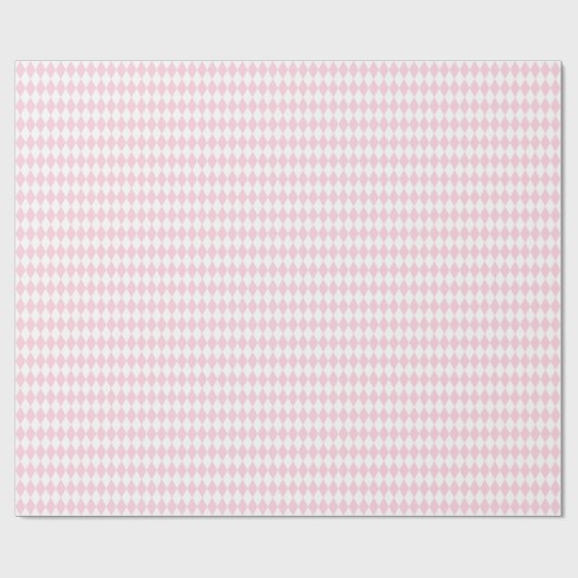 Medium lichtroze en witte harlequin cadeaupapier (Vlak)