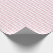 Medium lichtroze en witte harlequin cadeaupapier (Hoek)