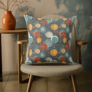 Medium MCM Atomic Circles – Greige & Blauwgroen Kussen