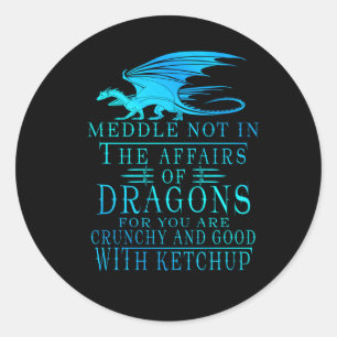Medium niet bij de Dragons Ronde Sticker