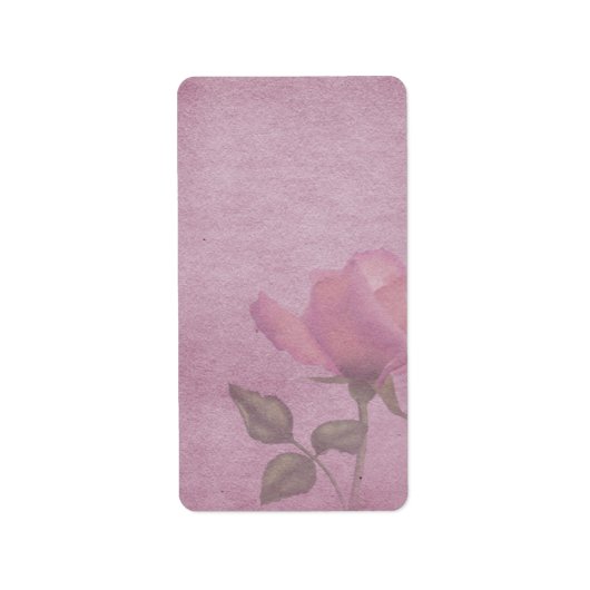Medium roze rose apotheker label (Voorkant)