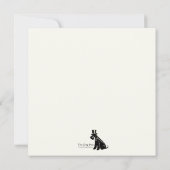 Medium Schnauzer Note Kaart Notitiekaartje (Achterkant)