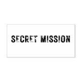 Medium SECRET MISSION Rubber Stamp Rubberstempel (Afrduk)
