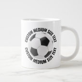 Medium Size Personalized Text Soccer Ball Custom Extra Grote Beker (Rechts)