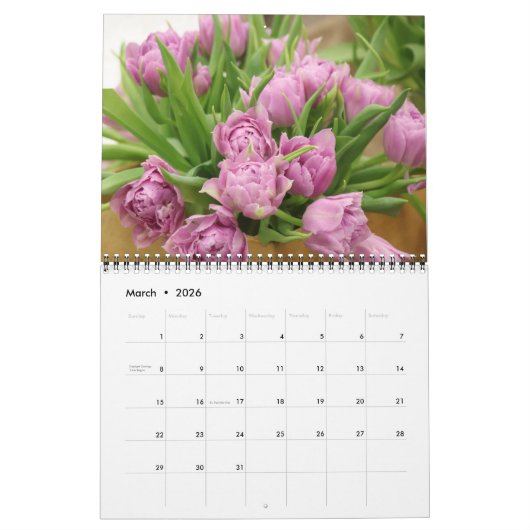 Medium Size Tulips Calendar Kalender (Mar 2026)