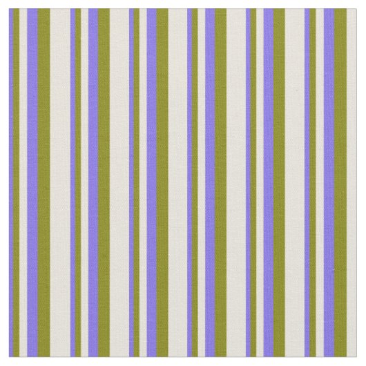 Medium Slate Blue, Green & Beige Pattern Stof (Close Up)